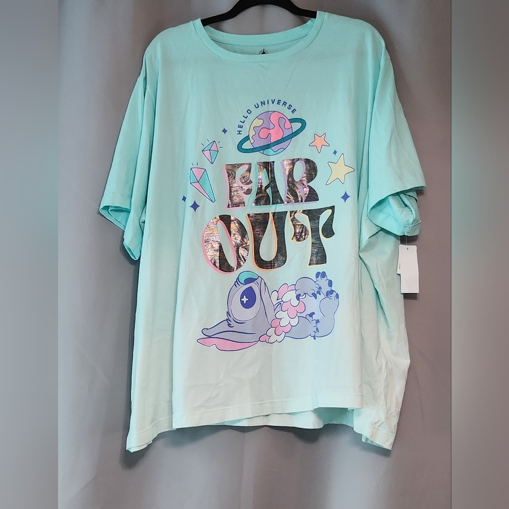 Disney Mint Green Far Out Tee Stitch